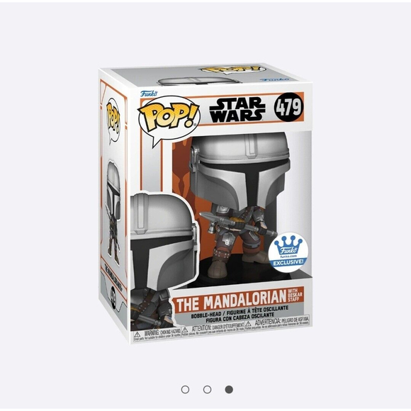 Funko Other - FUNKO POP! STAR WARS 479: THE MANDALORIAN W/ BESKAR STAFF - FUNKO EXCLUSIVE
